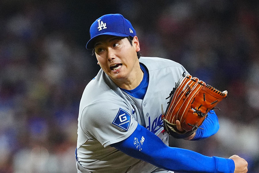 Dバックス戦に登板したドジャース・大谷翔平【写真：荒川祐史】