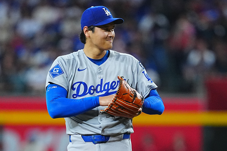Dバックス戦に登板したドジャース・大谷翔平【写真：荒川祐史】