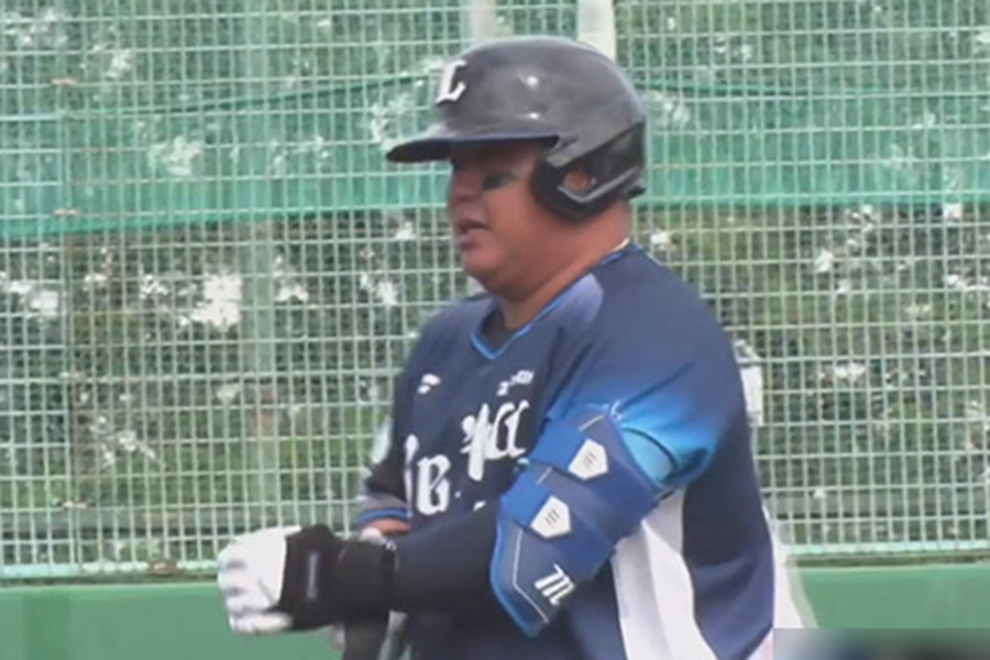 ロッテ戦に出場した西武・渡部健人【画像:パーソル パ・リーグTV】