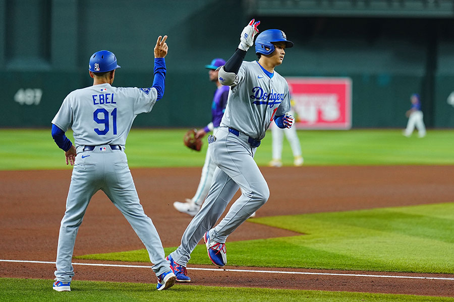 54号を放ったドジャース・大谷翔平【写真:荒川祐史】