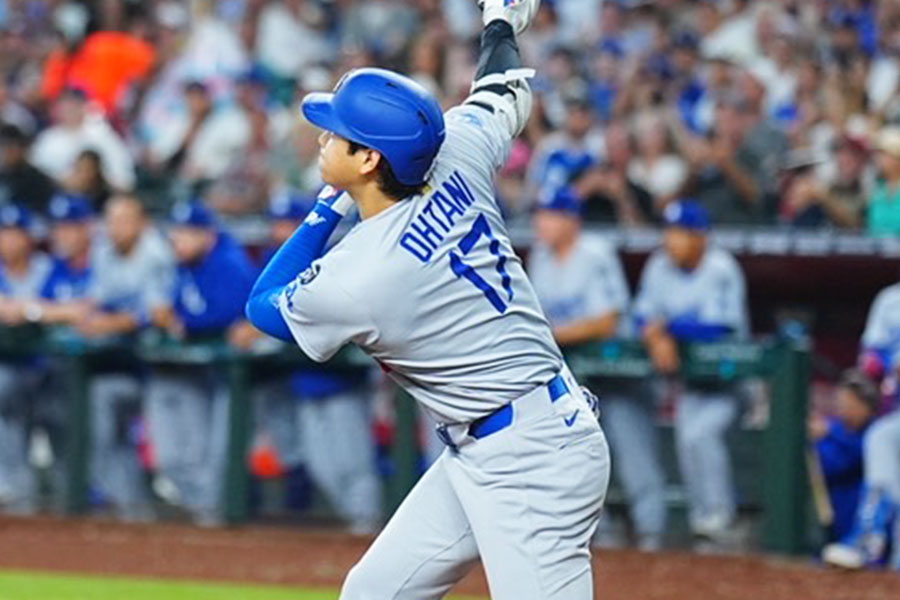 54号本塁打を放ったドジャース・大谷翔平【写真:荒川祐史】