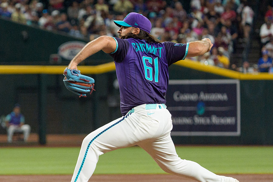 ドジャース戦に登板したナビル・クリスマット【写真：ロイター】