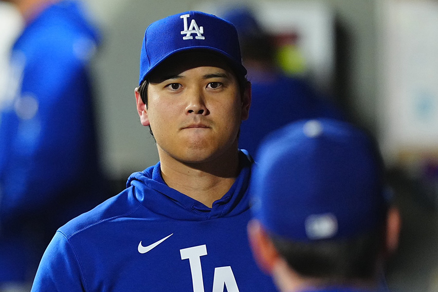 マリナーズ戦を欠場したドジャース・大谷翔平【写真：荒川祐史】