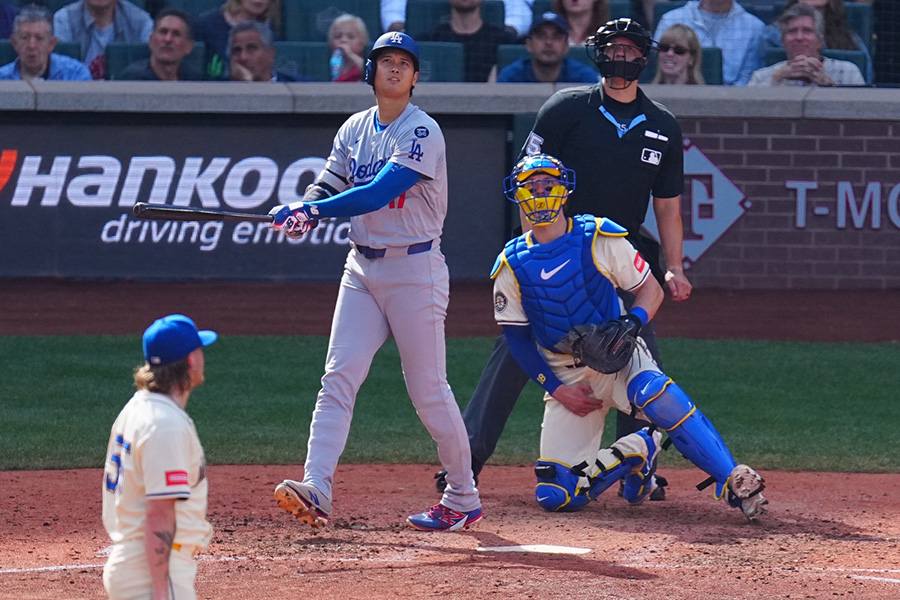 55号を放ったドジャース・大谷翔平【写真：荒川祐史】