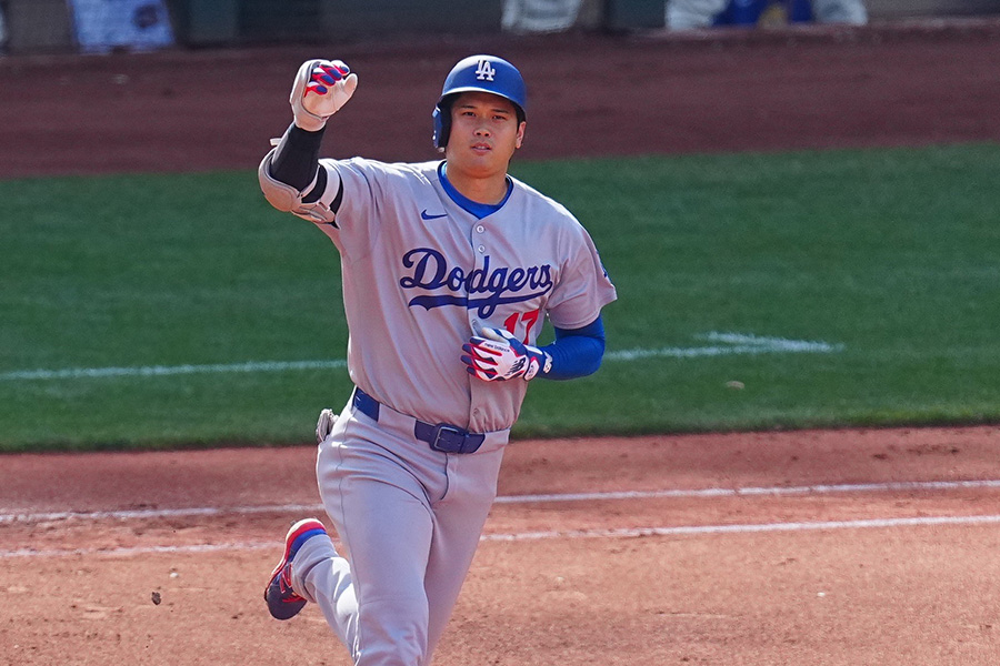 55号を放ったドジャース・大谷翔平【写真：荒川祐史】