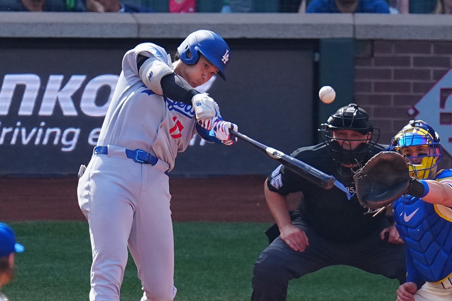 55号を放ったドジャース・大谷翔平【写真：荒川祐史】