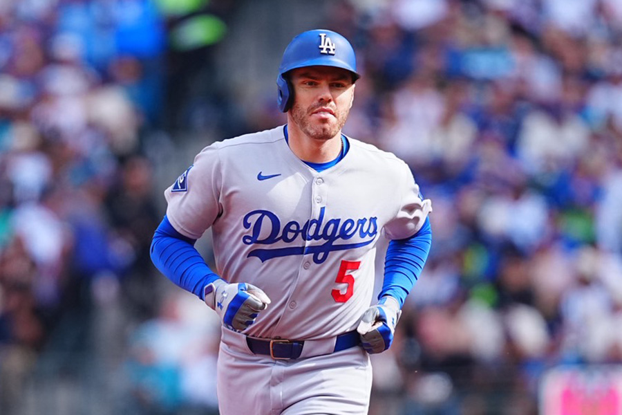 マリナーズ戦に出場したドジャースのフレディ・フリーマン【写真：荒川祐史】