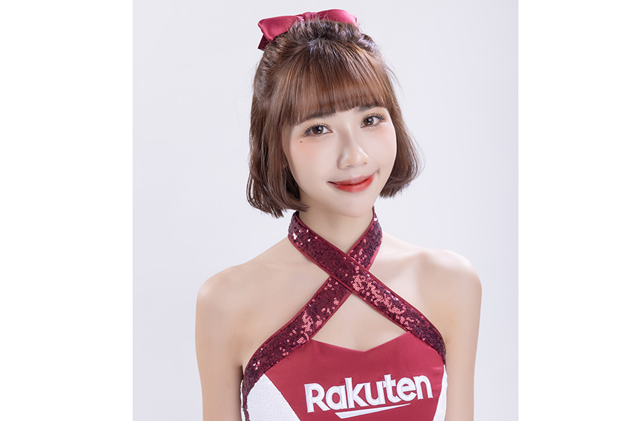 楽天ガールズの 彭彭(ポンポン)さん【写真提供:Rakuten Monkeys】