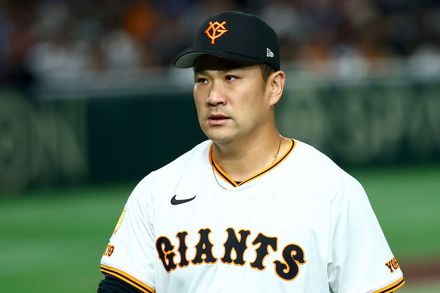 中日戦に先発した巨人・田中将大【写真：加治屋友輝】