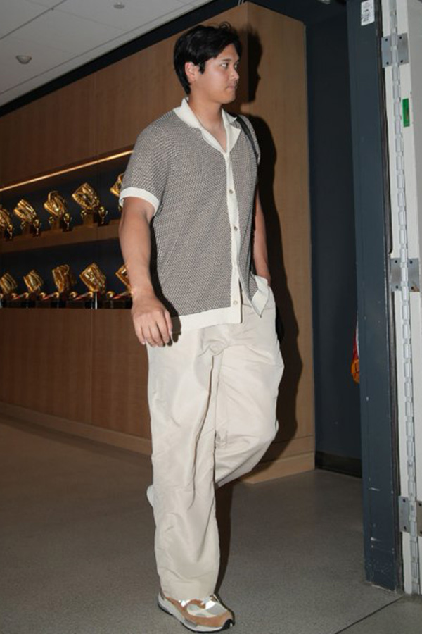 球場入りしたドジャース・大谷翔平【写真：MLB公式Xより】