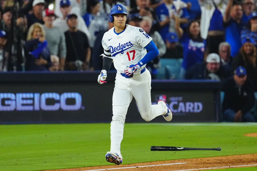 本塁打を放ったドジャース・大谷翔平【写真：荒川祐史】