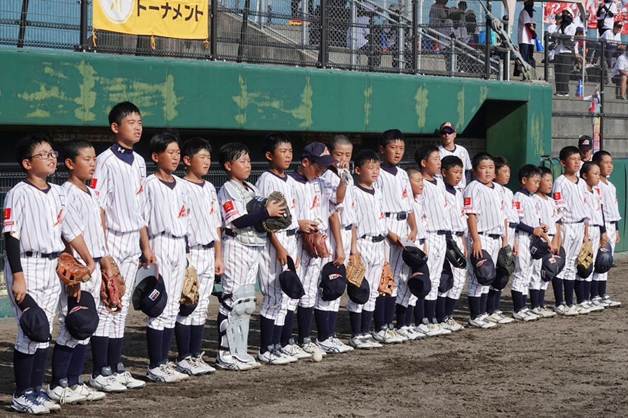マクドナルド・トーナメントに初出場した明石ボーイズジュニア【写真：橋本健吾】
