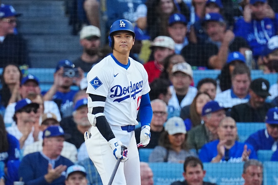 レッズ戦に出場したドジャース・大谷翔平【写真：荒川祐史】