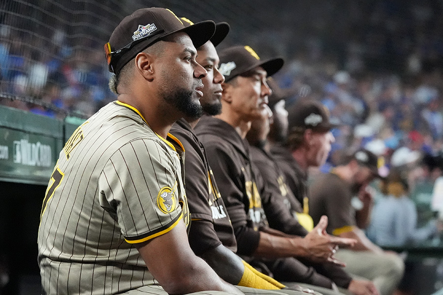 カブス戦のパドレスナイン【写真：アフロ】