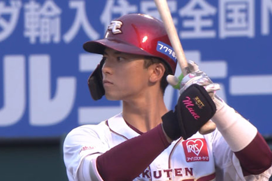 西武戦に出場した楽天・宗山塁【画像：パーソル パ・リーグTV】