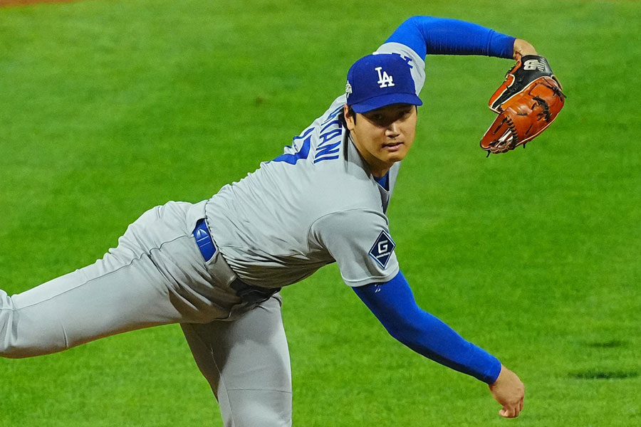 フィリーズ戦に登板したドジャース・大谷翔平【写真:荒川祐史】