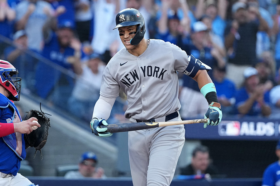ブルージェイズ戦に出場したヤンキースのアーロン・ジャッジ【写真：ロイター】