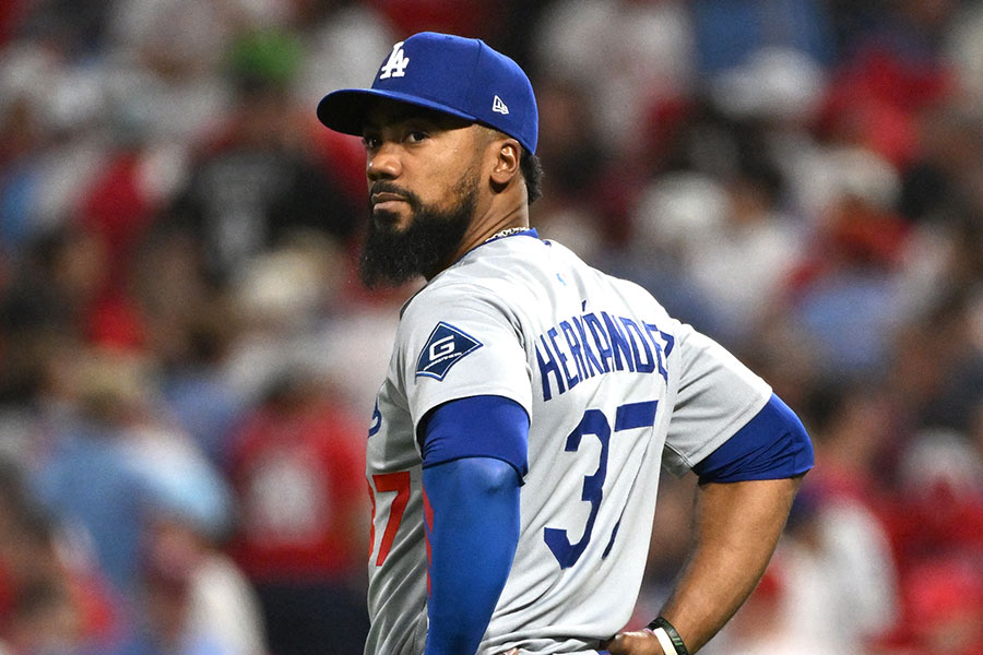 ドジャースのテオスカー・ヘルナンデス【写真：ロイター】