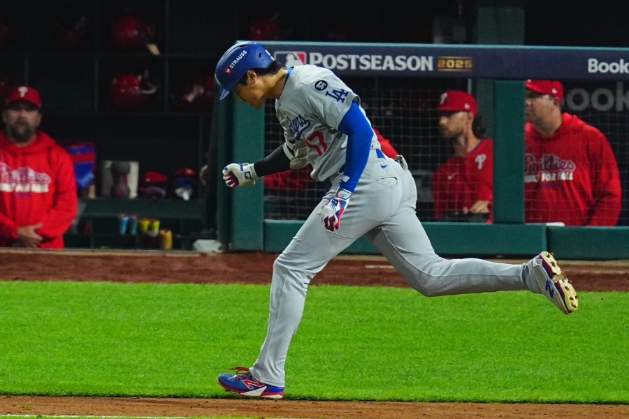 適時打を放ったドジャース・大谷翔平【写真：荒川祐史】