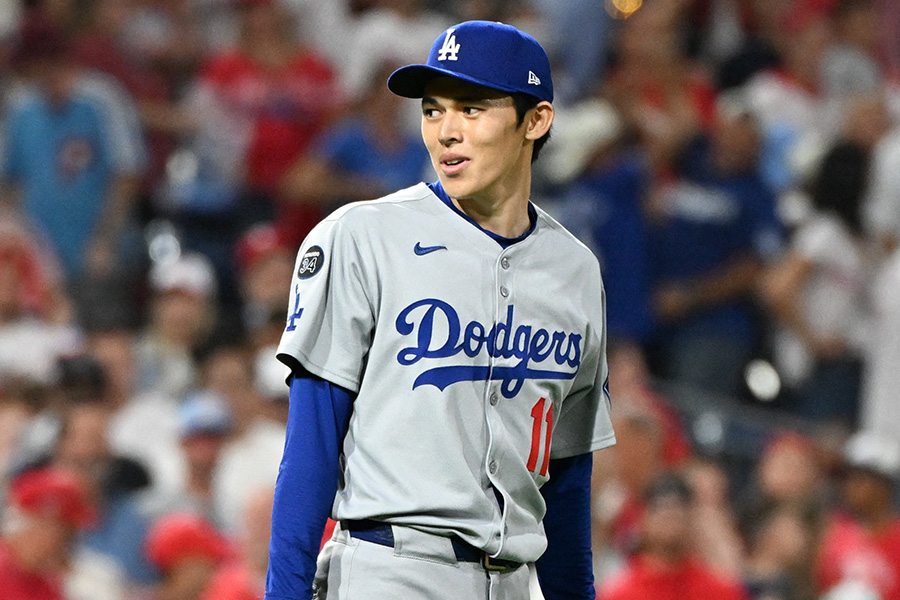 フィリーズ戦でセーブを挙げたドジャース・佐々木朗希【写真：ロイター】