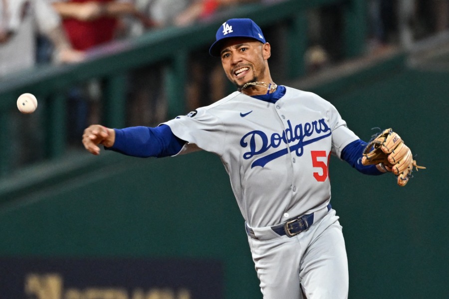 フィリーズ戦に出場したドジャースのムーキー・ベッツ【写真：ロイター】