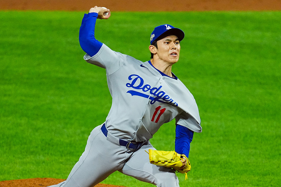 フィリーズ戦でセーブを挙げたドジャース・佐々木朗希【写真：荒川祐史】