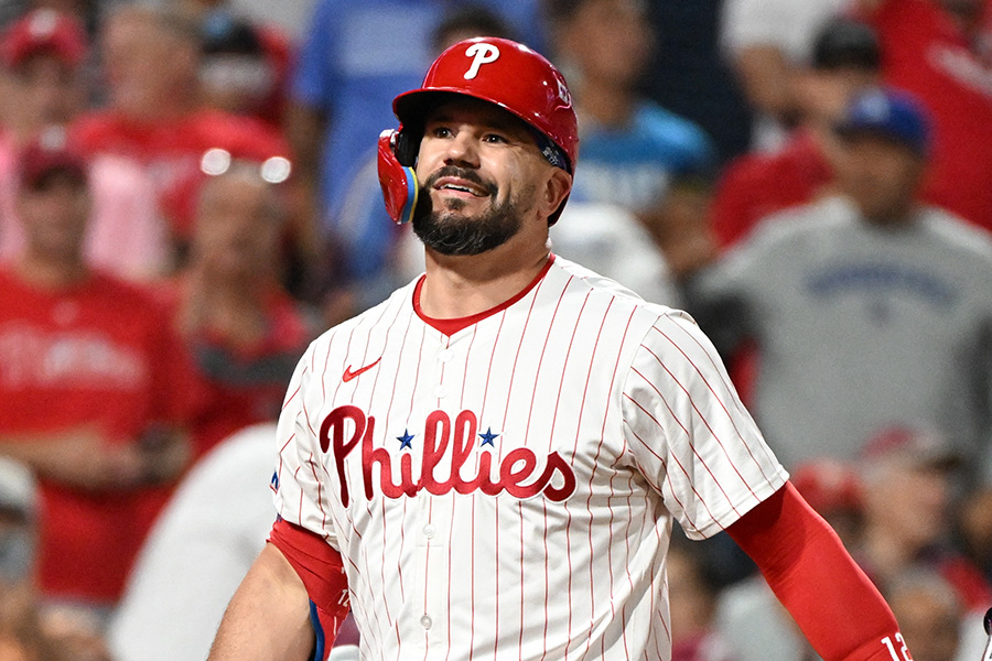 ドジャース戦に出場したフィリーズのカイル・シュワーバー【写真：ロイター】