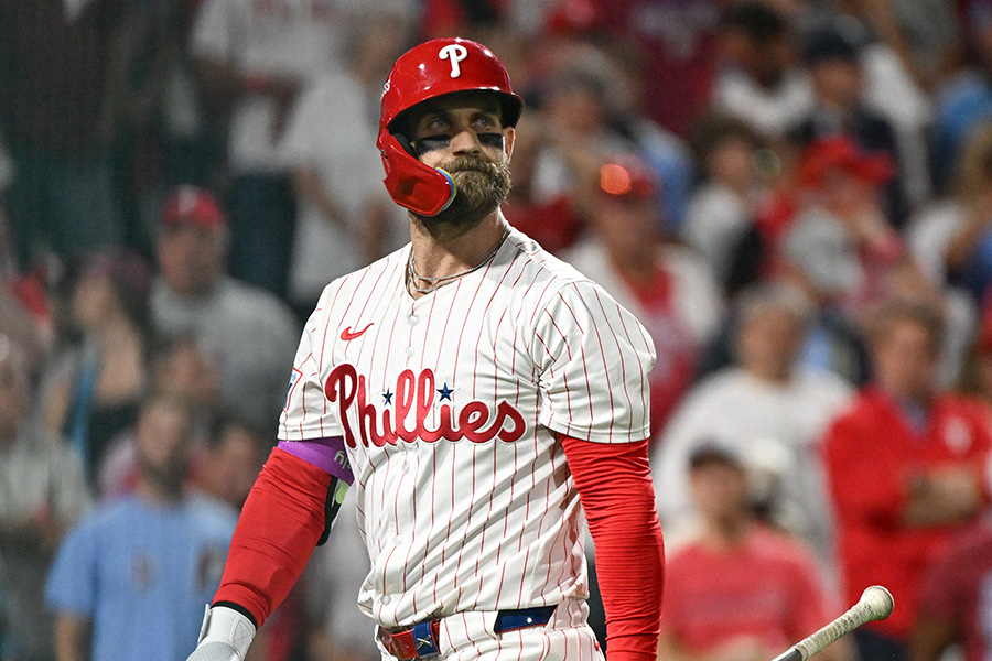 ドジャース戦に出場したフィリーズのブライス・ハーバー【写真：ロイター】