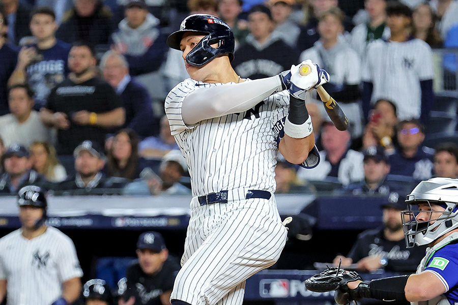 ブルージェイズ戦に出場したヤンキースのアーロン・ジャッジ【写真：ロイター】