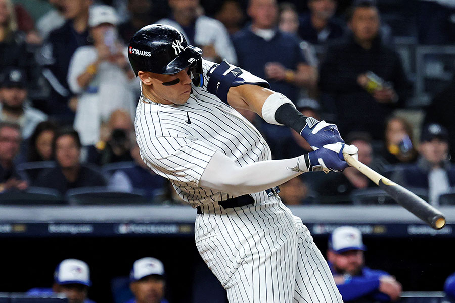 Bジェイズ戦に出場したヤンキースのアーロン・ジャッジ【写真：ロイター】
