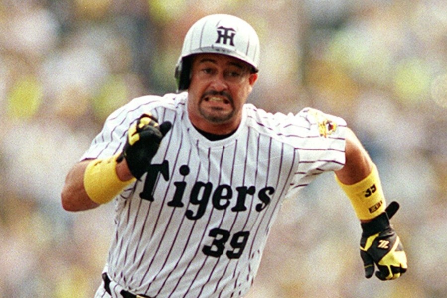 阪神時代のマイク・グリーンウェル氏【写真提供:産経新聞社】