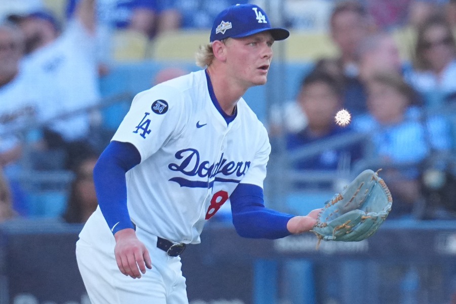 フィリーズ戦に登板したドジャースのエメ・シーハン【写真：荒川祐史】