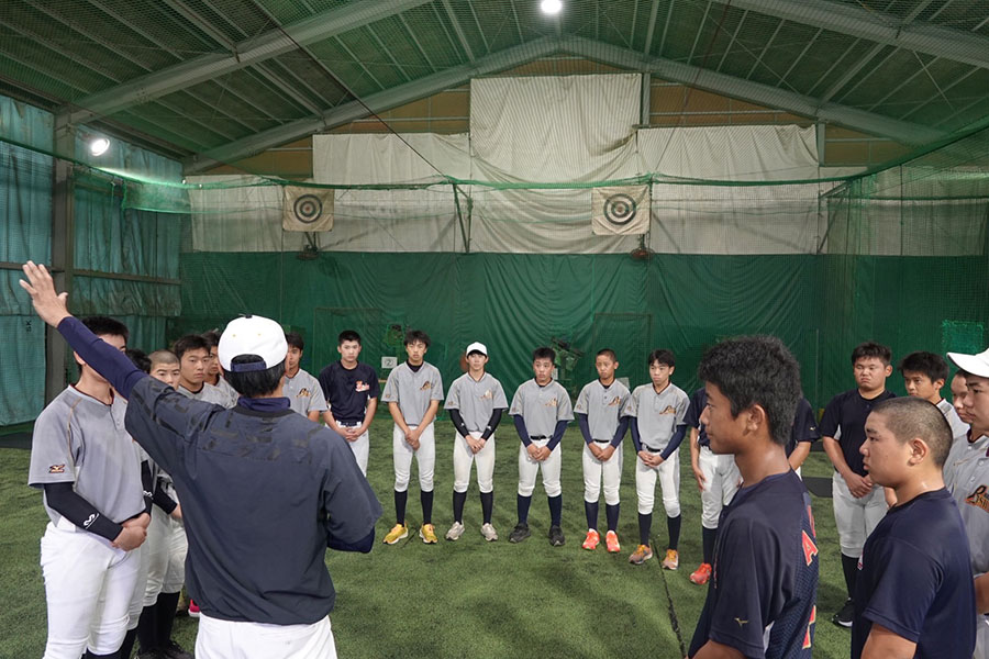 愛知尾州ボーイズの練習の様子【写真:木村竜也】