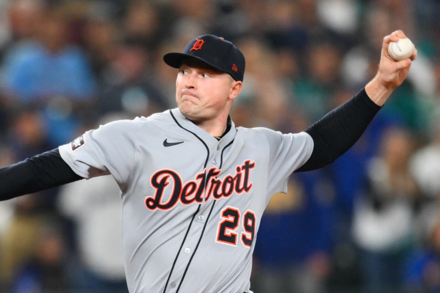 マリナーズ戦に登板したタイガースのタリック・スクーバル【写真：ロイター】