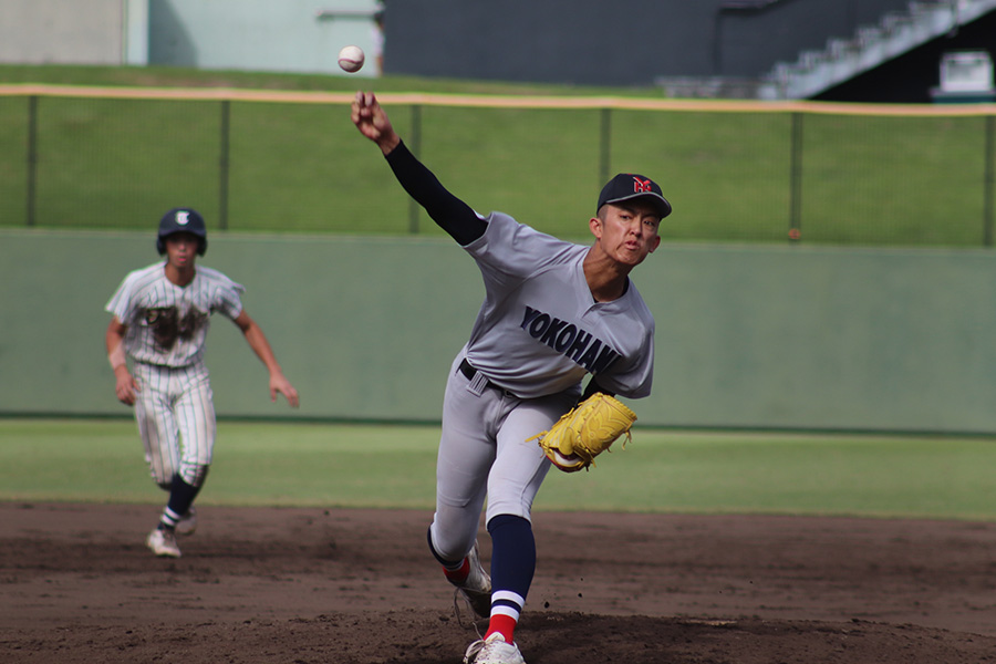 横浜・織田翔希【写真：大利実】