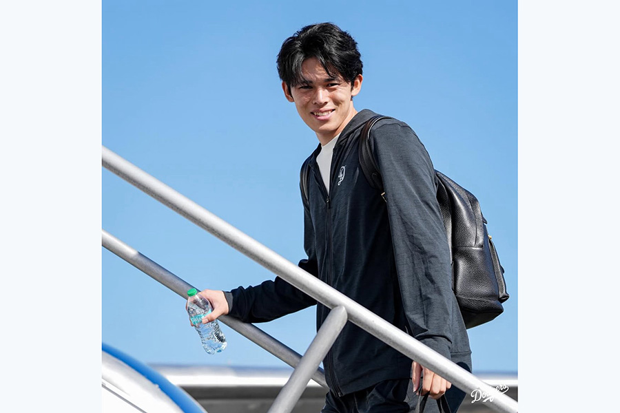 ドジャースの公式SNSが公開した佐々木朗希の写真【写真提供:ドジャース】