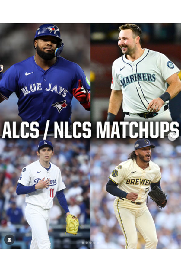 MLB公式がリーグ優勝決定シリーズに進む4チームを紹介【写真:MLB公式インスタグラムより】