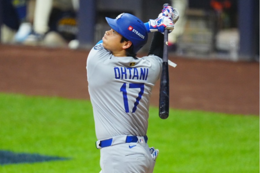 ブルワーズ戦に出場したドジャース・大谷翔平【写真：荒川祐史】