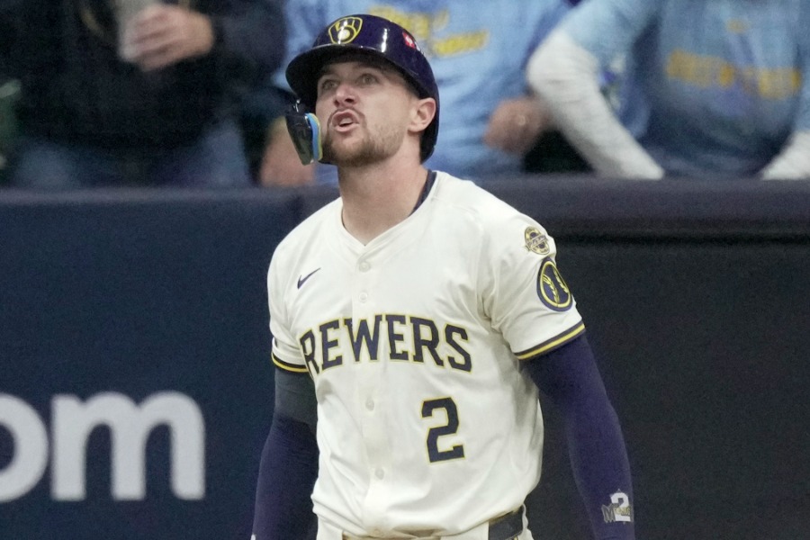 ドジャース戦に出場したブルワーズのブライス・テュラング【写真：ロイター】