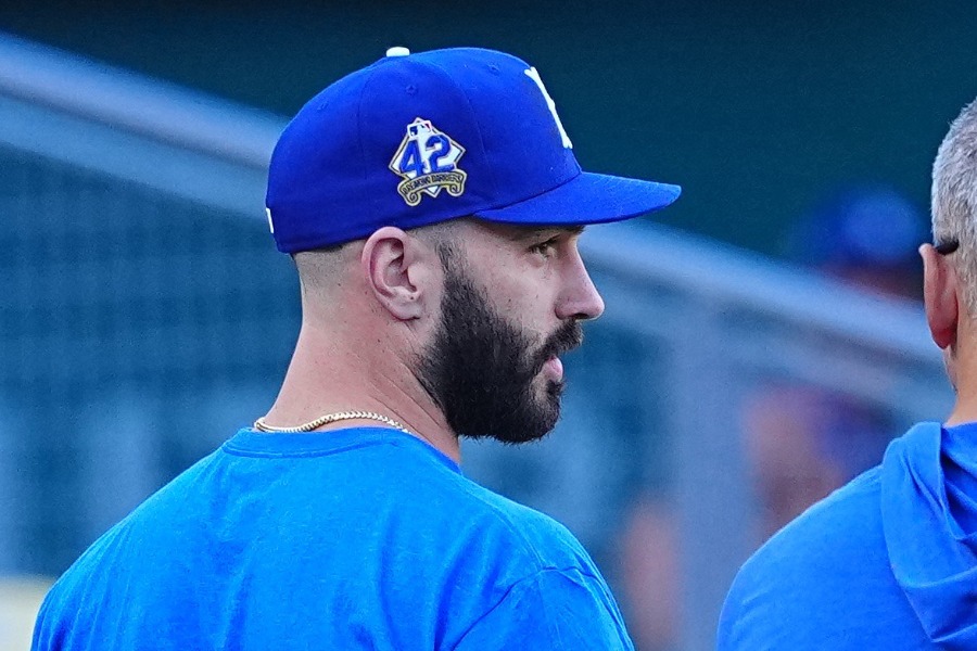 前日練習に参加したタナー・スコット【写真：荒川祐史】