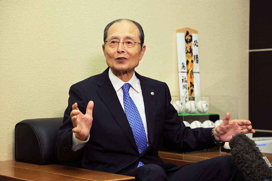 文化勲章を受賞したソフトバンク・王貞治会長【写真:球団提供】