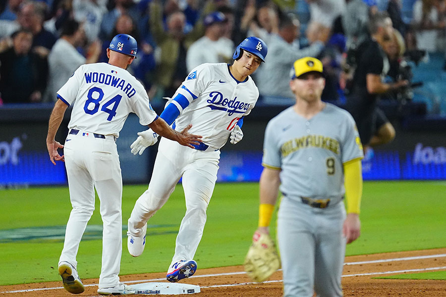 3本目の本塁打を放ったドジャース・大谷翔平【写真：荒川祐史】