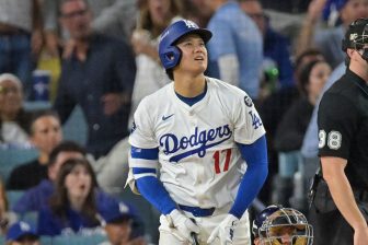 ブルワーズ戦でこの日3本目の本塁打を放ったドジャース・大谷翔平【写真：ロイター】