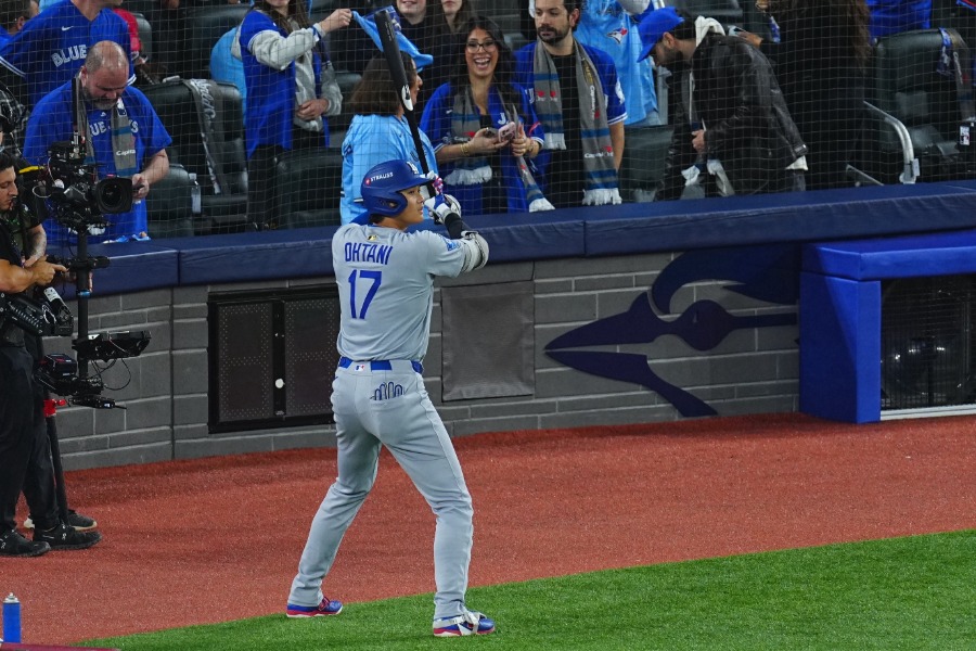 ブルージェイズ戦に出場したドジャース・大谷翔平【写真：荒川祐史】