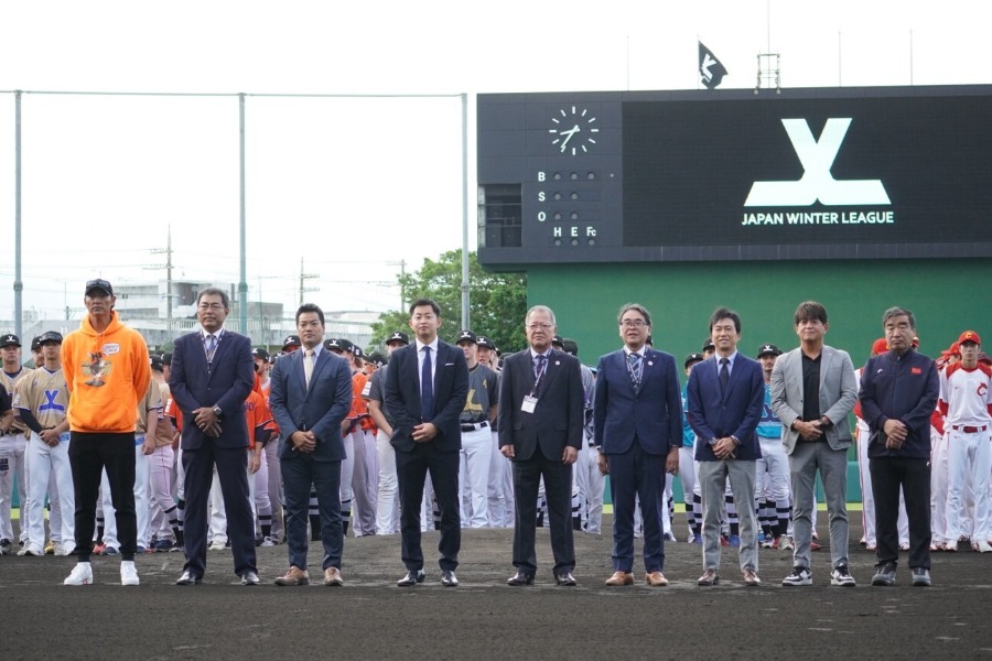ジャパンウィンターリーグ2024開会式【写真提供：(C)株式会社ジャパンリーグ】