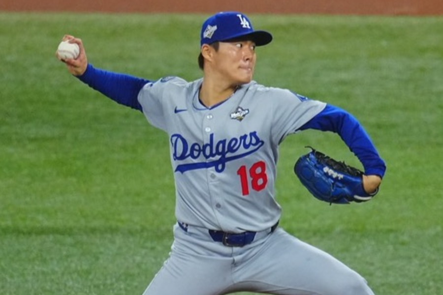 ブルージェイズ戦に先発したドジャース・山本由伸【写真:荒川祐史】