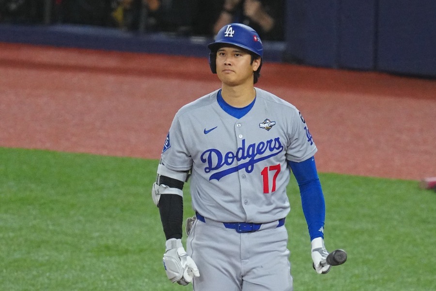 ブルージェイズ戦に出場したドジャース・大谷翔平【写真：荒川祐史】