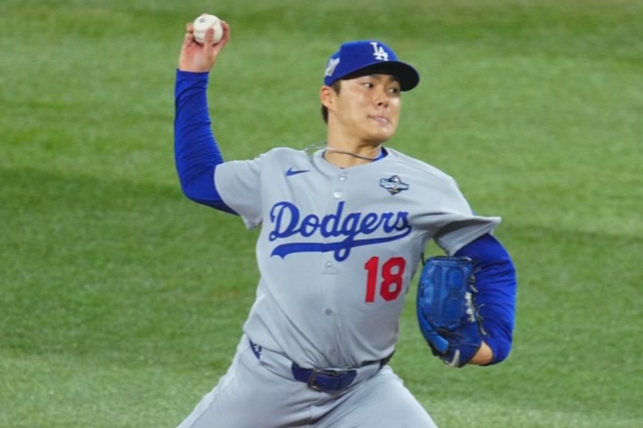 ブルージェイズ戦に先発したドジャース・山本由伸【写真：荒川祐史】