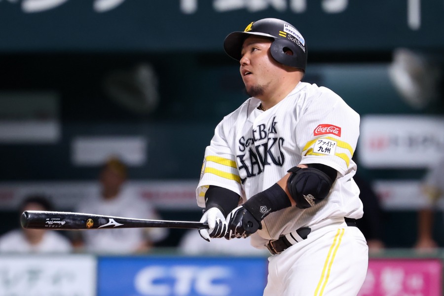 ソフトバンク・山川穂高【写真：古川剛伊】