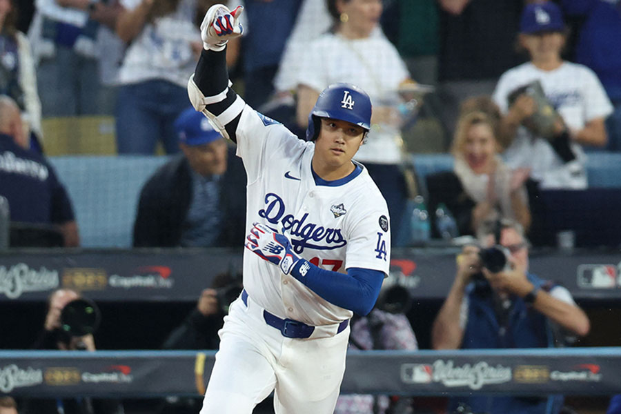 Bジェイズ戦で本塁打を放ったドジャース・大谷翔平【写真：ロイター】